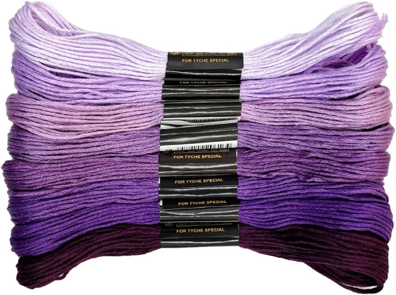 Zhenqing 1 Pieces Cross StitchEmbroidery Floss,100% Eco-Cotton Cotton Premium Skeins, Ideal for Arts & Crafts (Purple Series 67981) - Image 1